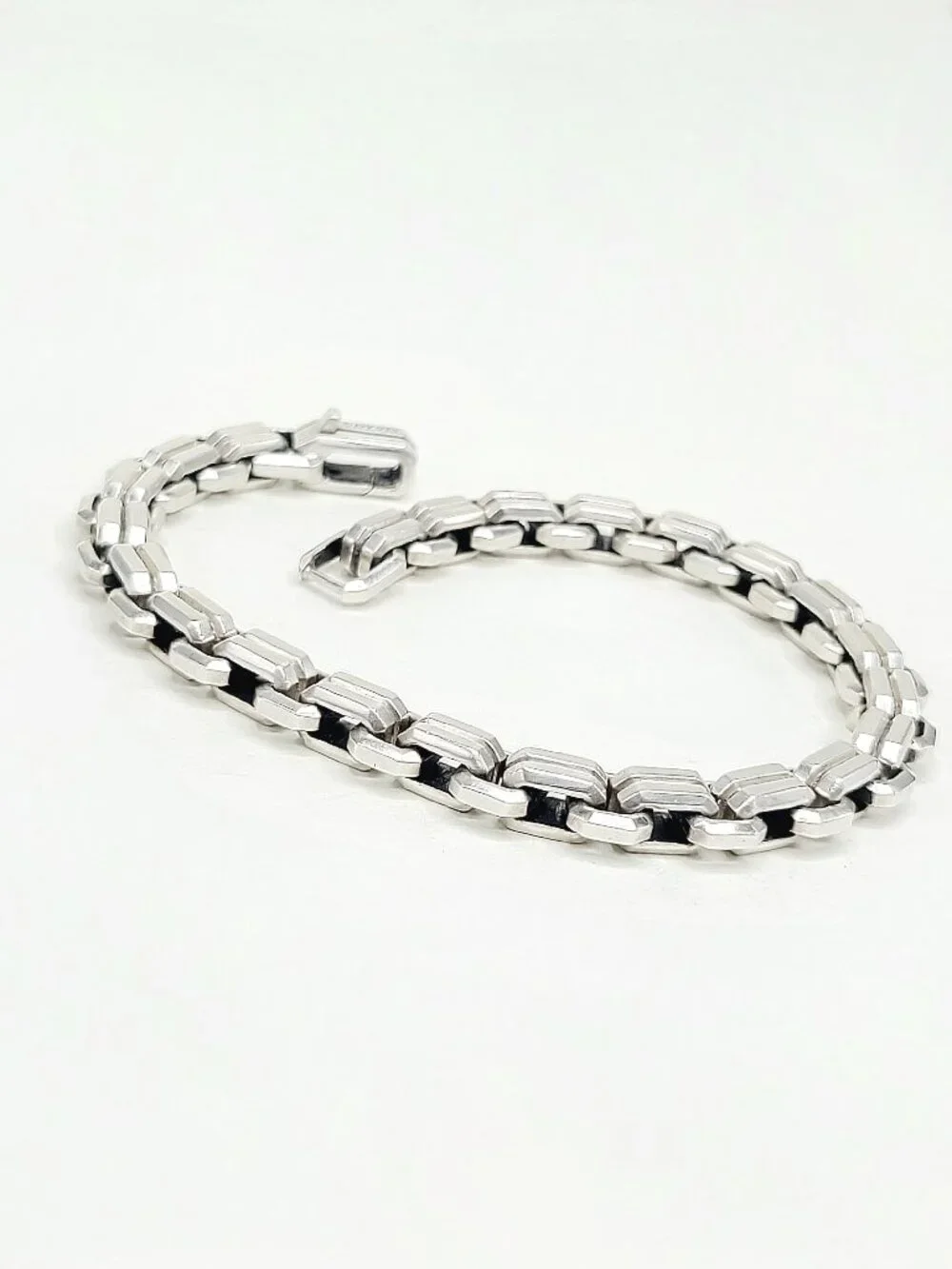 David Yurman Streamline Double Link Bracelet in Sterling Silver - 8mm - Medium